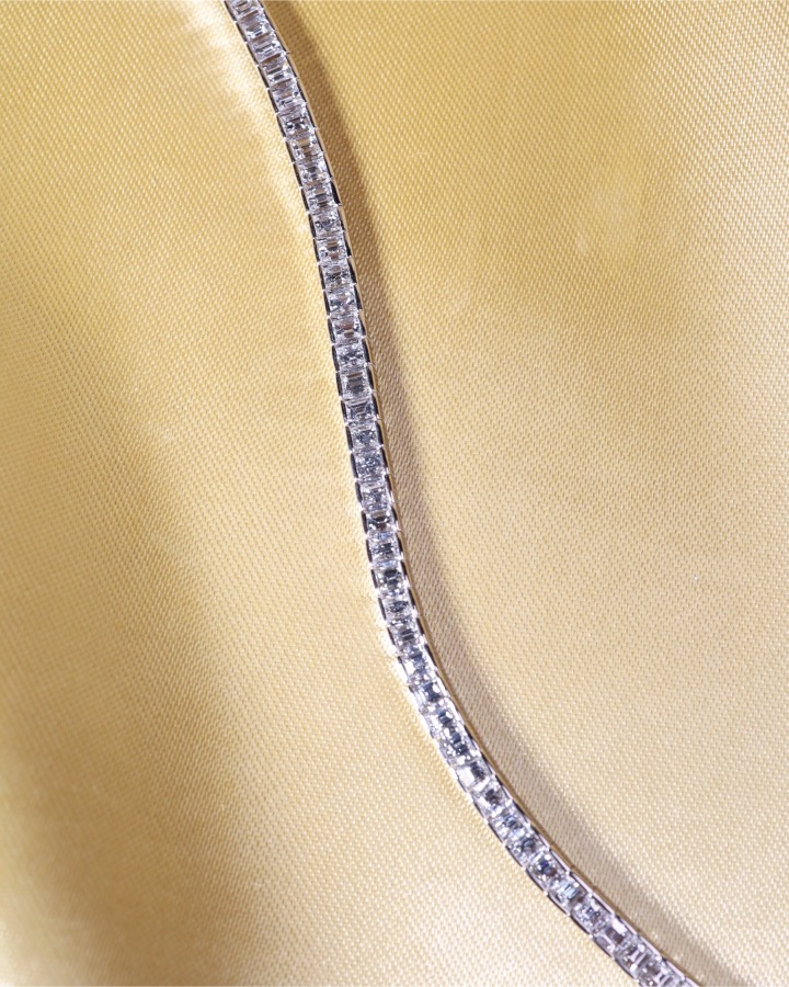 6.75 Carat Emerald-Cut Diamond Tennis Bracelet in 18K White Gold - Image 11