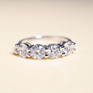 2.00 Carat Round Diamond Four-Stone Ring in 18K White Gold