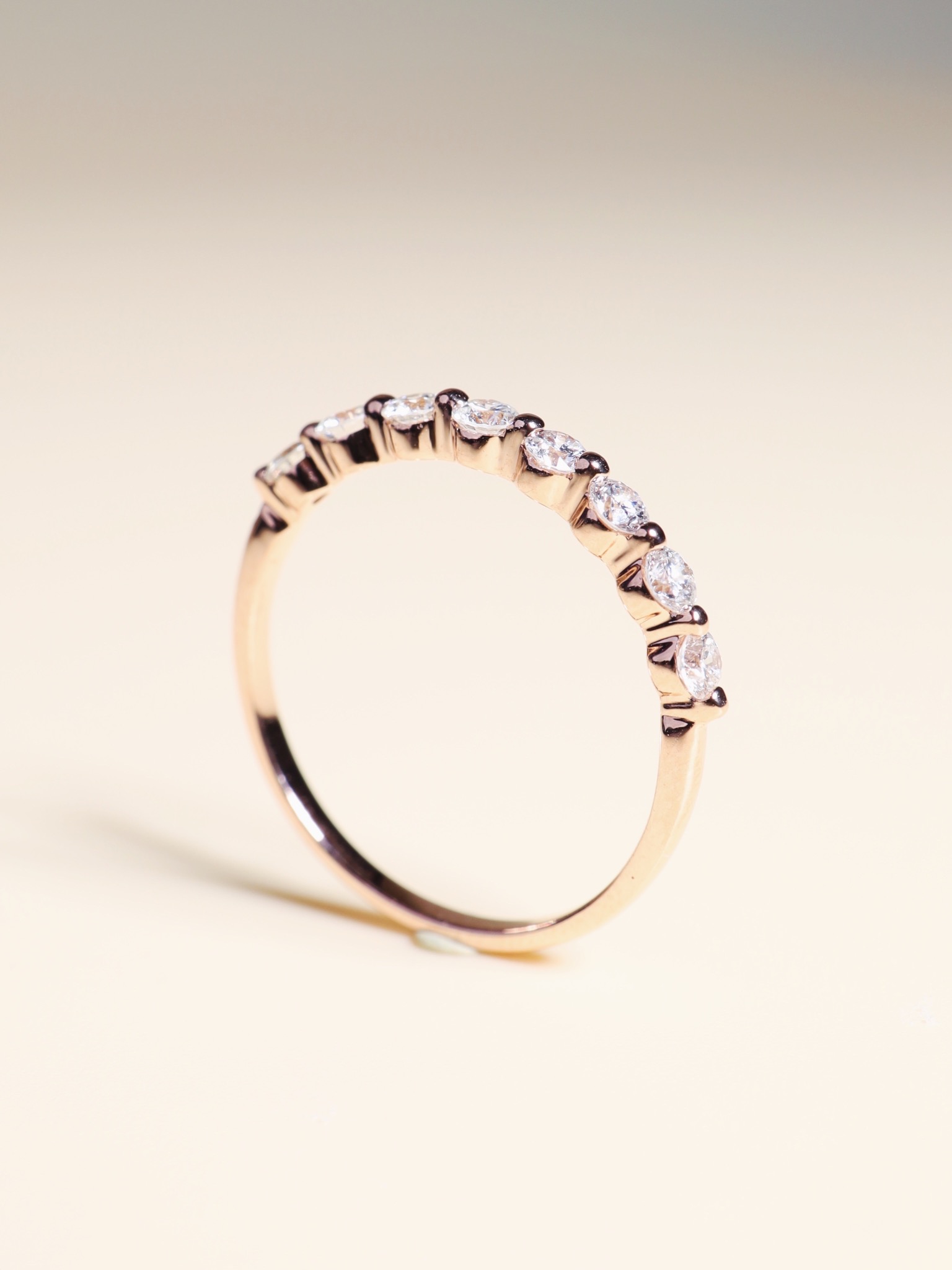 0.52 Carat Diamond Dot Ring in 18K Rose Gold - Image 3