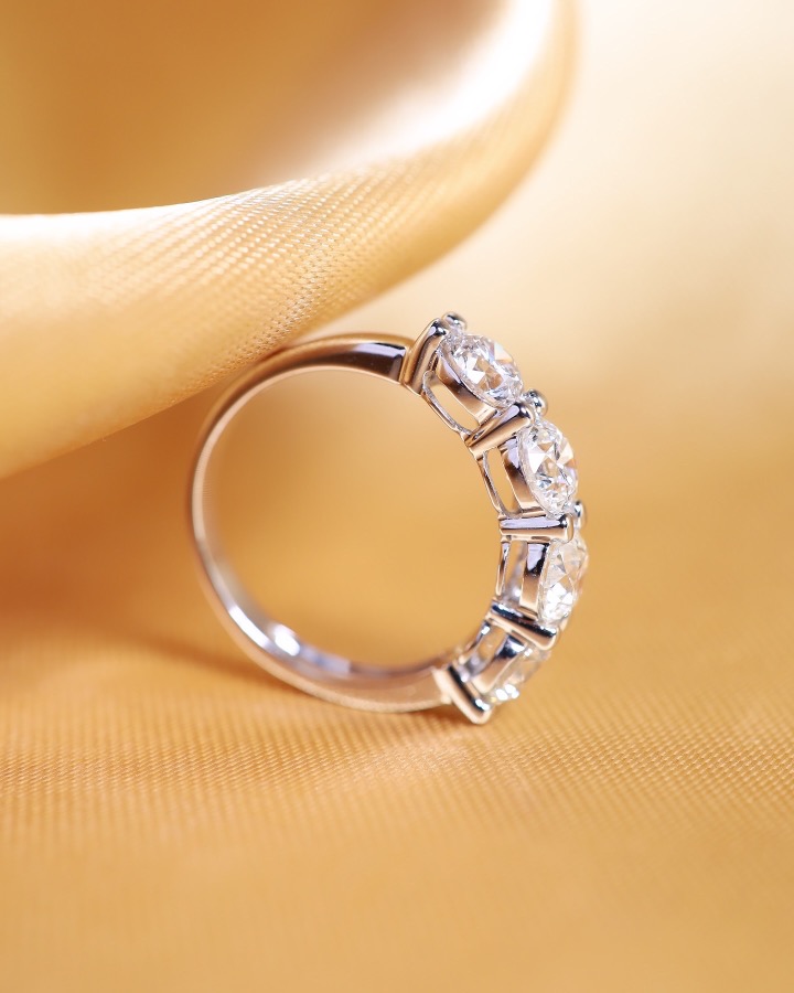 2.00 Carat Round Diamond Four-Stone Ring in 18K White Gold - Image 8