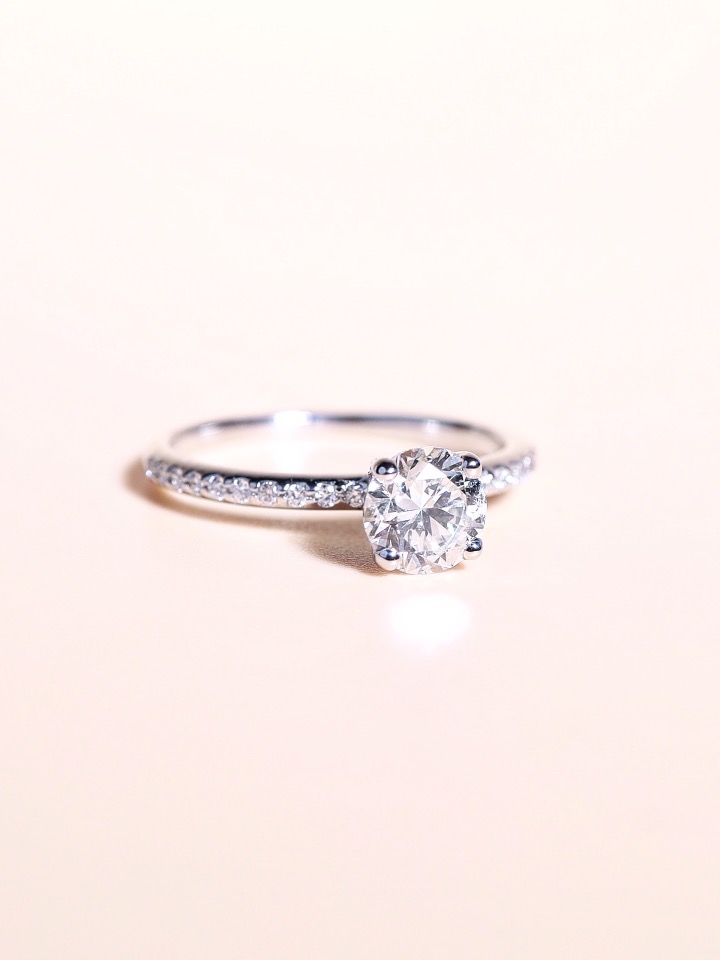 GIA-Certified 0.50 Carat Round Diamond Solitaire Ring in 18K White Gold - Image 5
