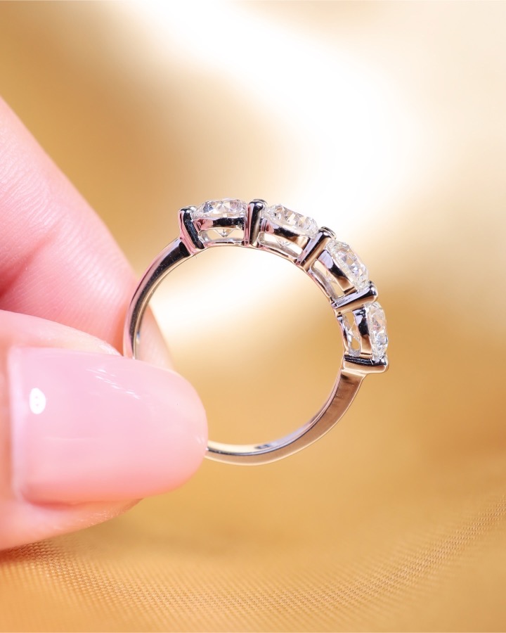 2.00 Carat Round Diamond Four-Stone Ring in 18K White Gold - Image 11