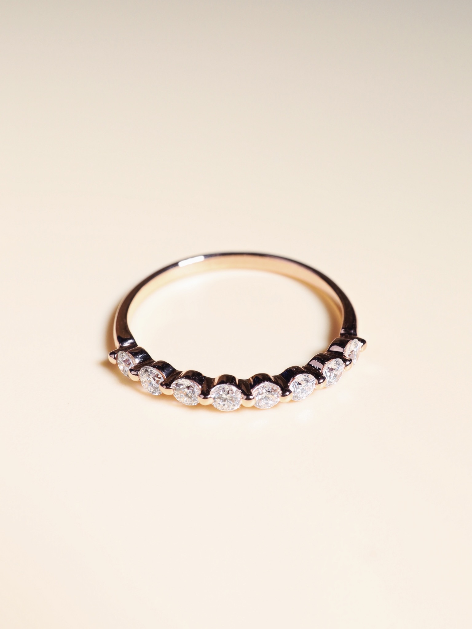 0.52 Carat Diamond Dot Ring in 18K Rose Gold - Image 6