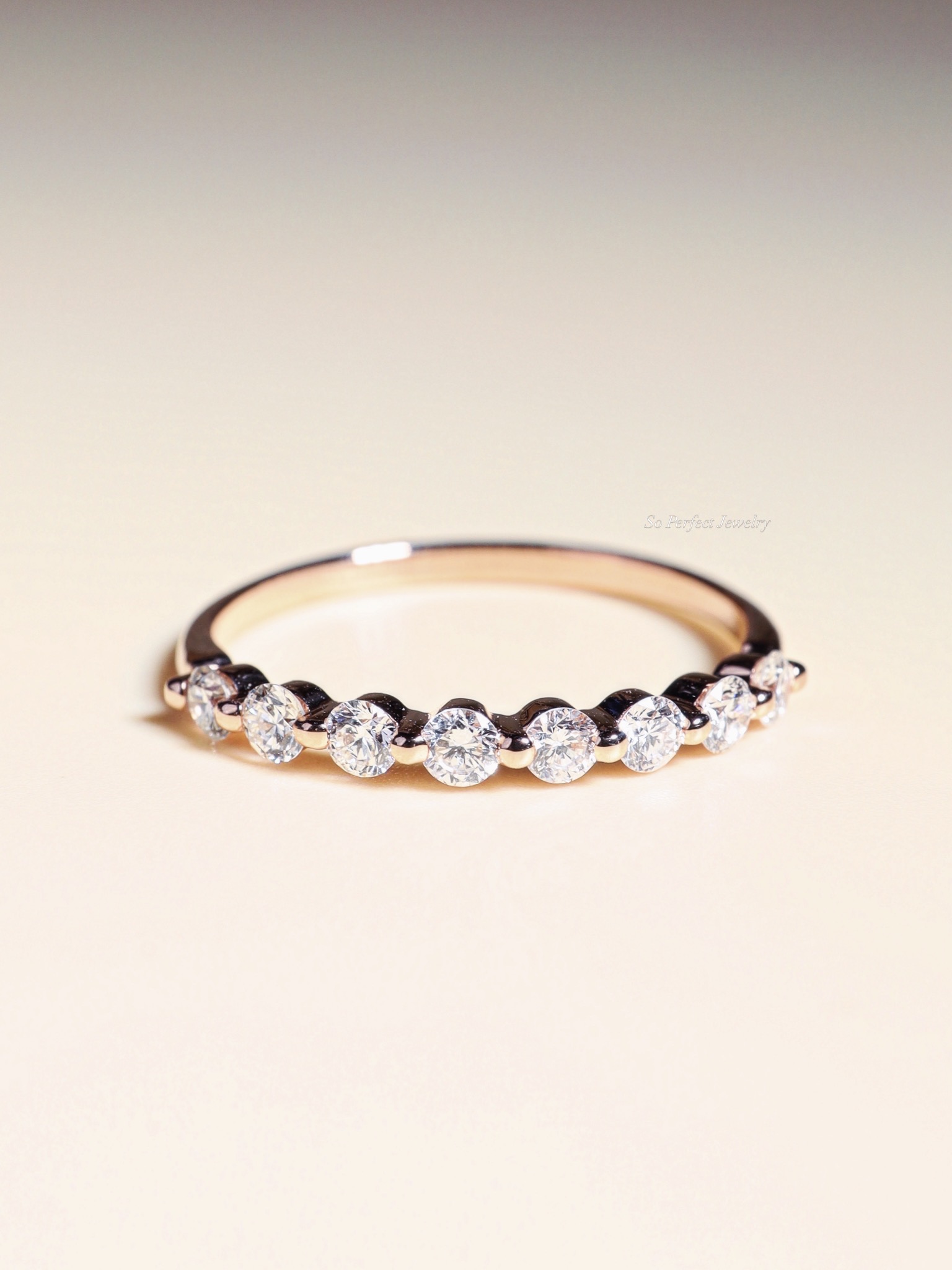 0.52 Carat Diamond Dot Ring in 18K Rose Gold - Image 9