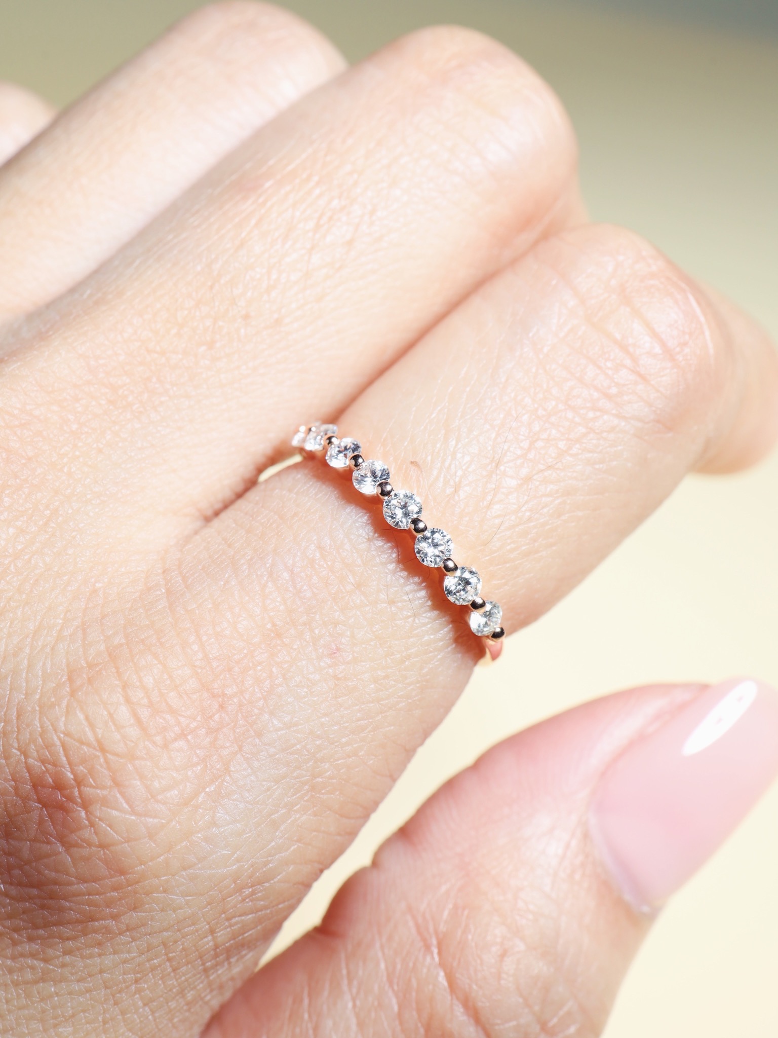 0.52 Carat Diamond Dot Ring in 18K Rose Gold - Image 10