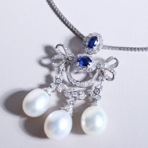 South Sea Pearl Blue Sapphire Pendant