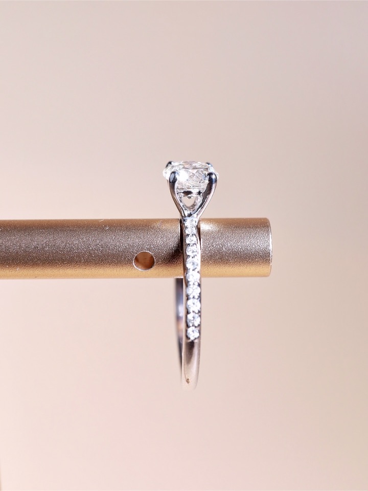 GIA-Certified 0.50 Carat Round Diamond Solitaire Ring in 18K White Gold - Image 6