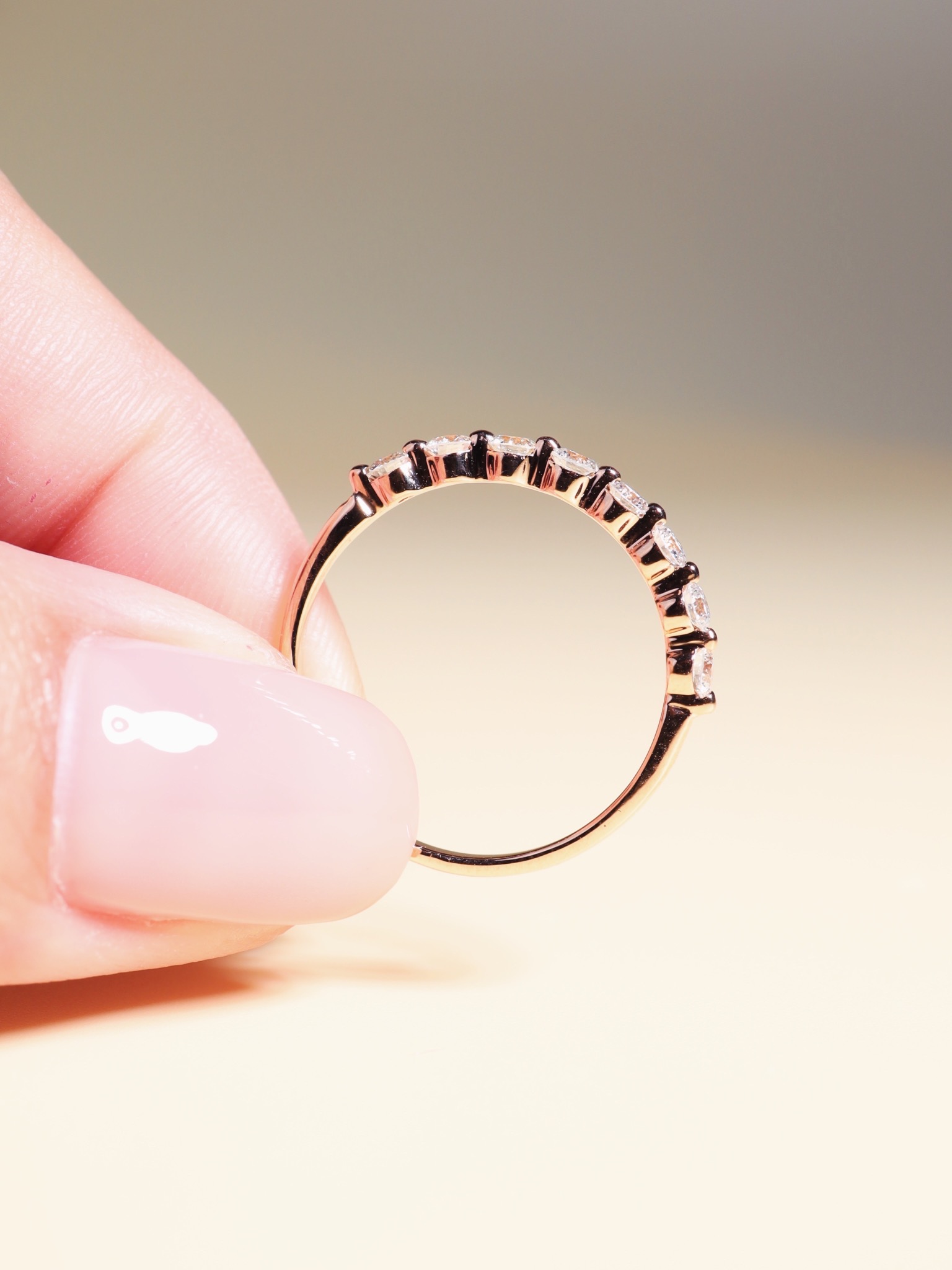 0.52 Carat Diamond Dot Ring in 18K Rose Gold - Image 8