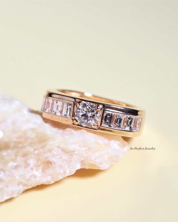 GIA-Certified 0.40 Carat Round Diamond Unisex Ring in 18K Rose Gold - Image 3