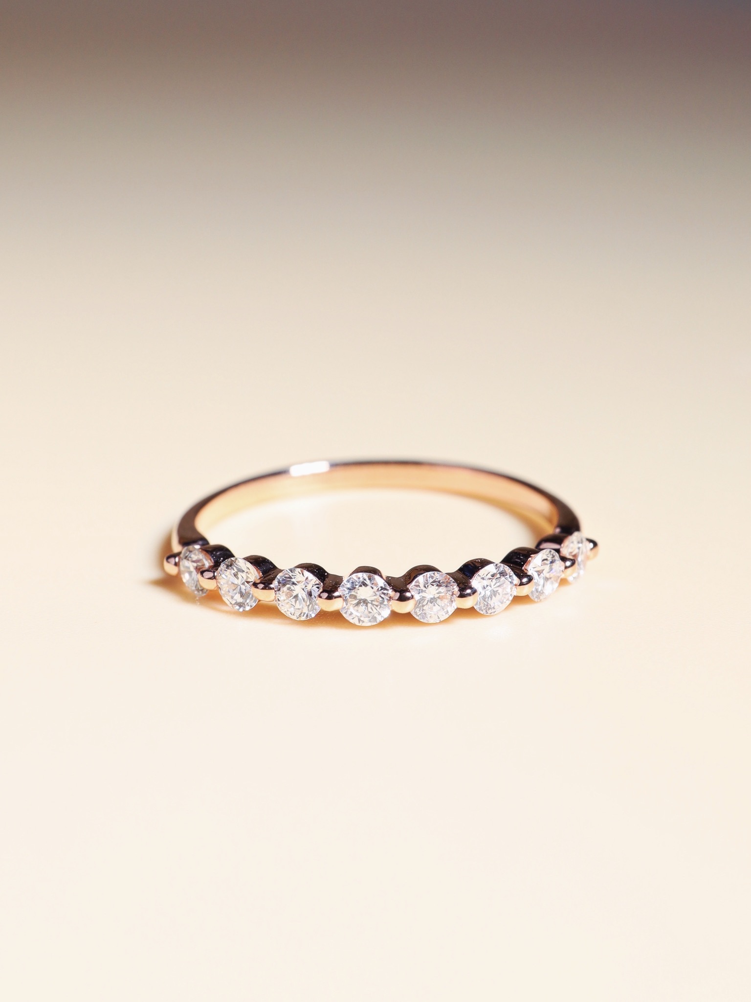 0.52 Carat Diamond Dot Ring in 18K Rose Gold - Image 7