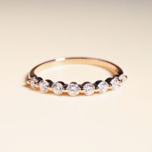 0.52 Carat Diamond Dot Ring in 18K Rose Gold