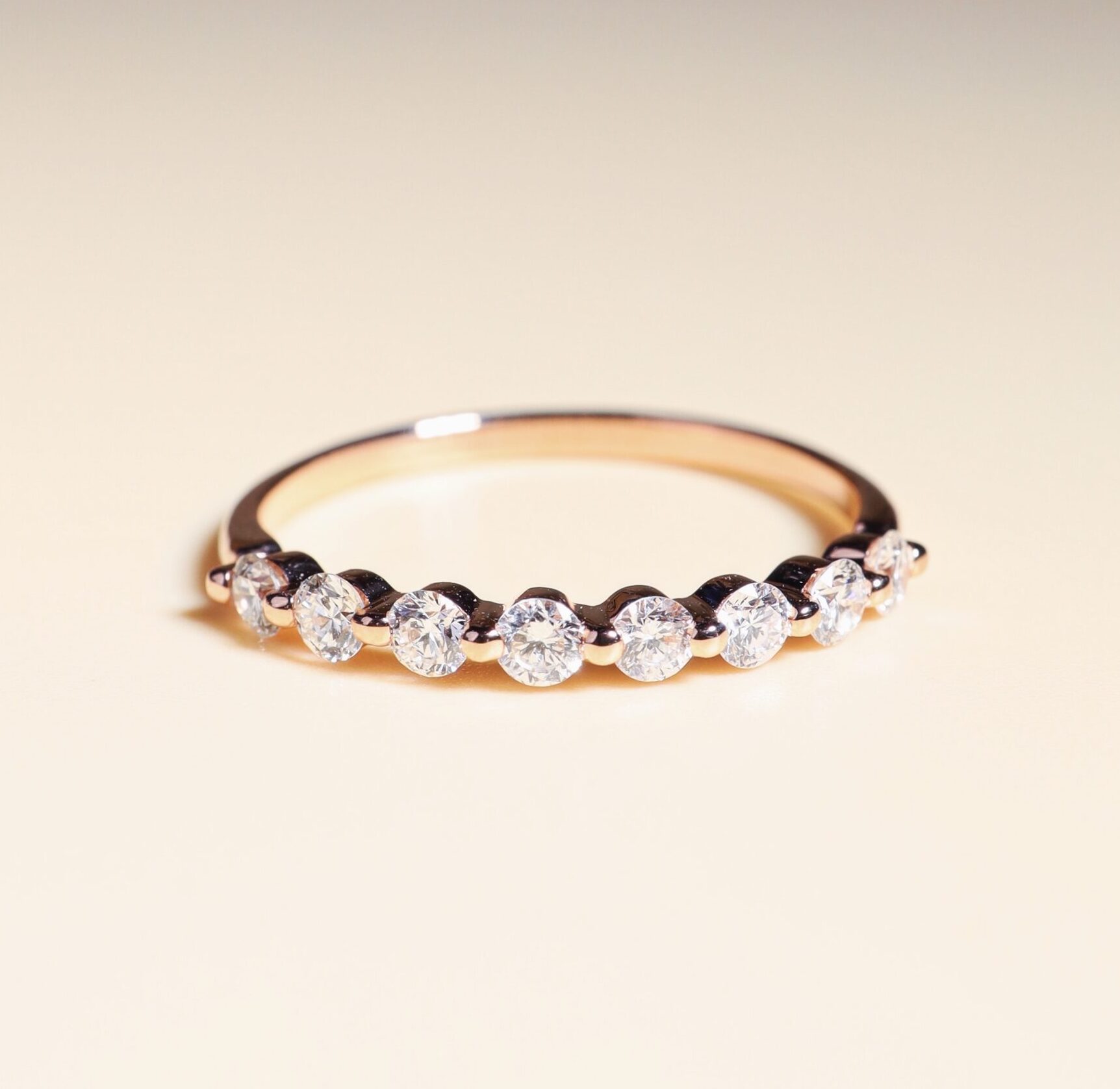 0.52 Carat Diamond Dot Ring in 18K Rose Gold