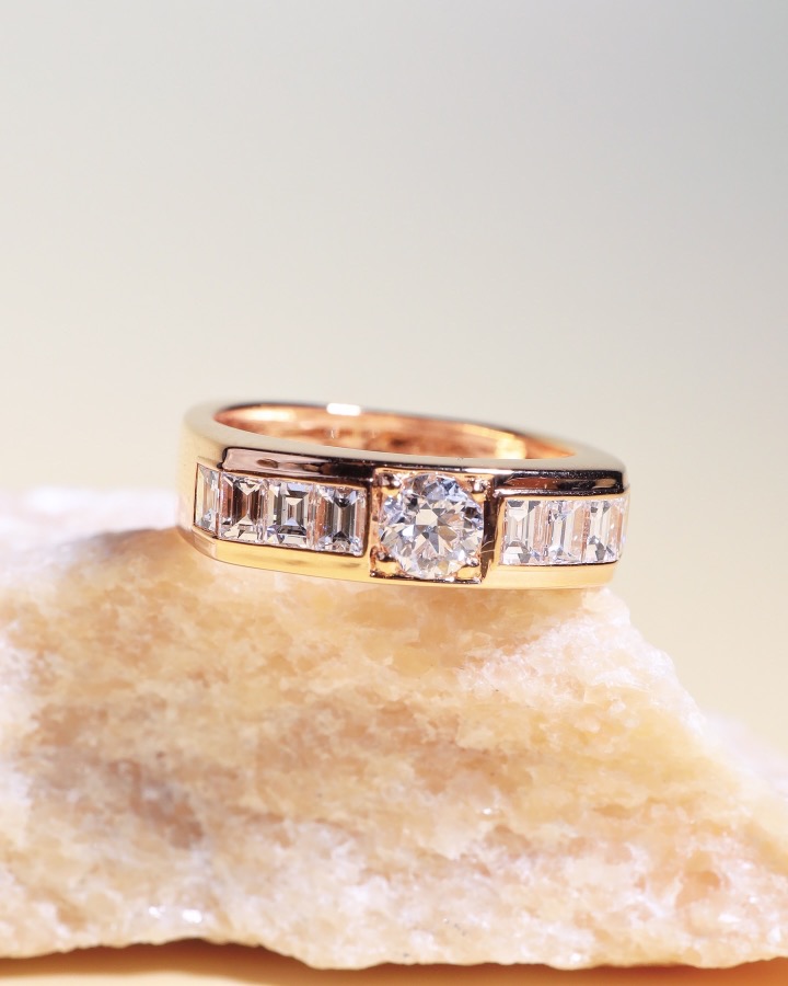 GIA-Certified 0.40 Carat Round Diamond Unisex Ring in 18K Rose Gold - Image 7