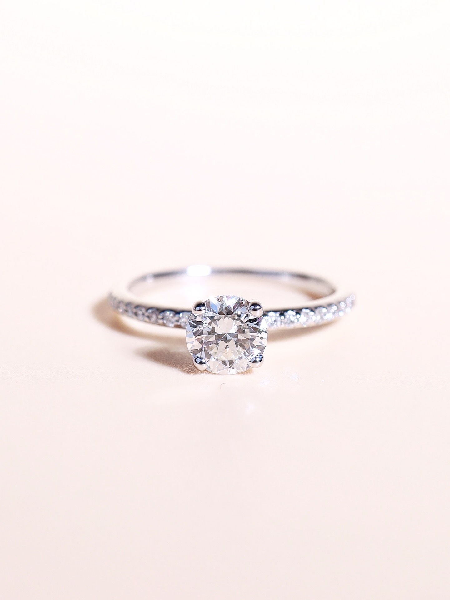 GIA-Certified 0.50 Carat Round Diamond Solitaire Ring in 18K White Gold