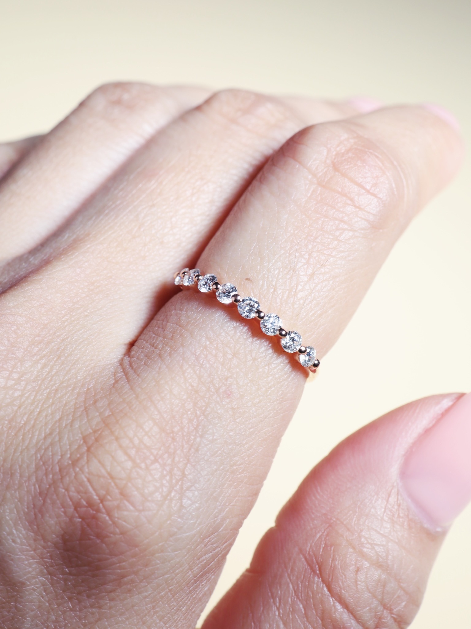 0.52 Carat Diamond Dot Ring in 18K Rose Gold - Image 2