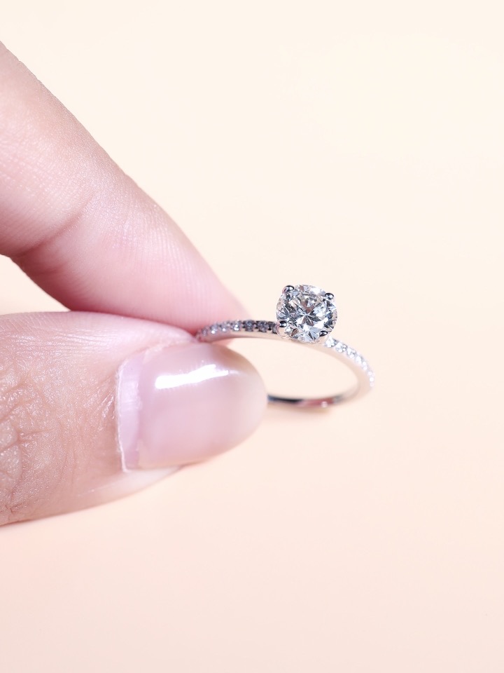 GIA-Certified 0.50 Carat Round Diamond Solitaire Ring in 18K White Gold - Image 10