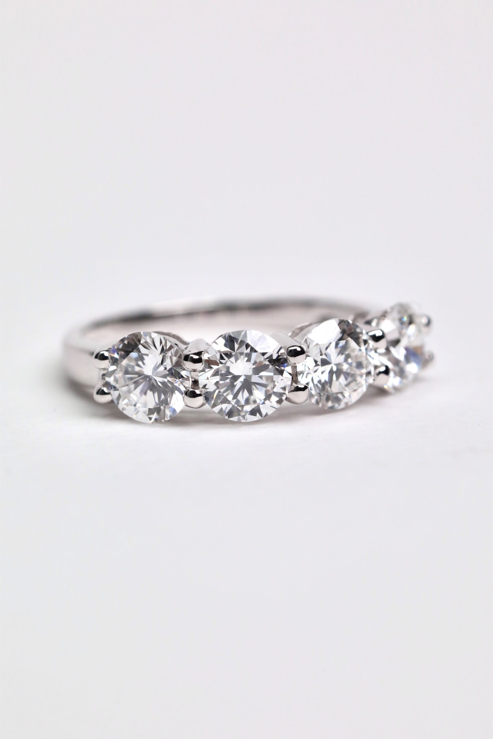 2.00 Carat Round Diamond Four-Stone Ring in 18K White Gold - Image 3
