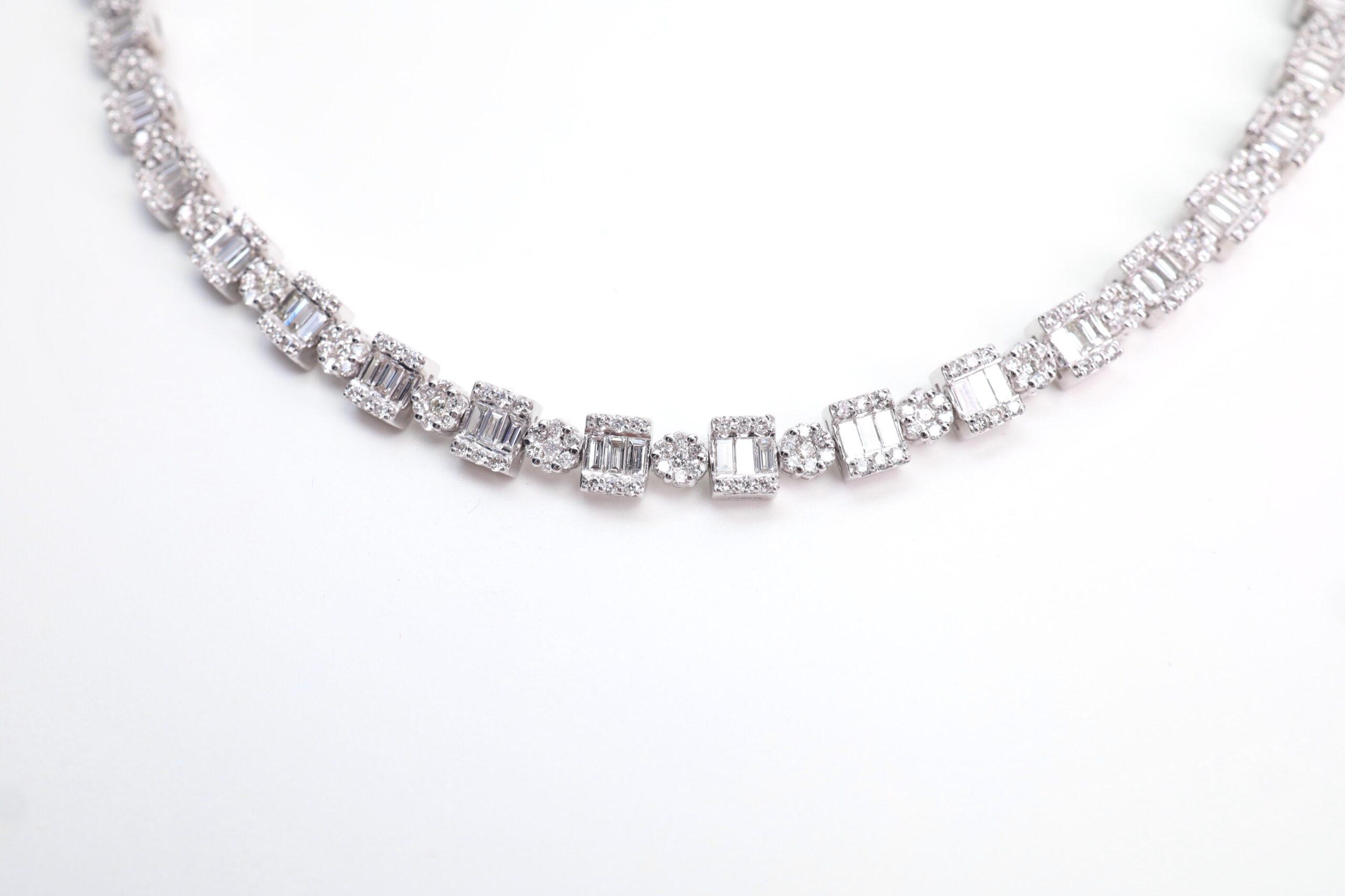 5.71 Carat Diamond Illusion Eternity Bracelet in 18K White Gold - Image 3