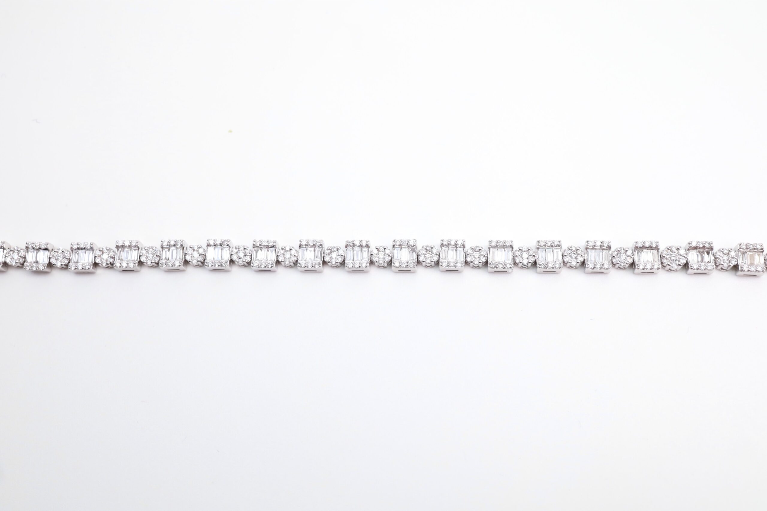 5.71 Carat Diamond Illusion Eternity Bracelet in 18K White Gold - Image 7
