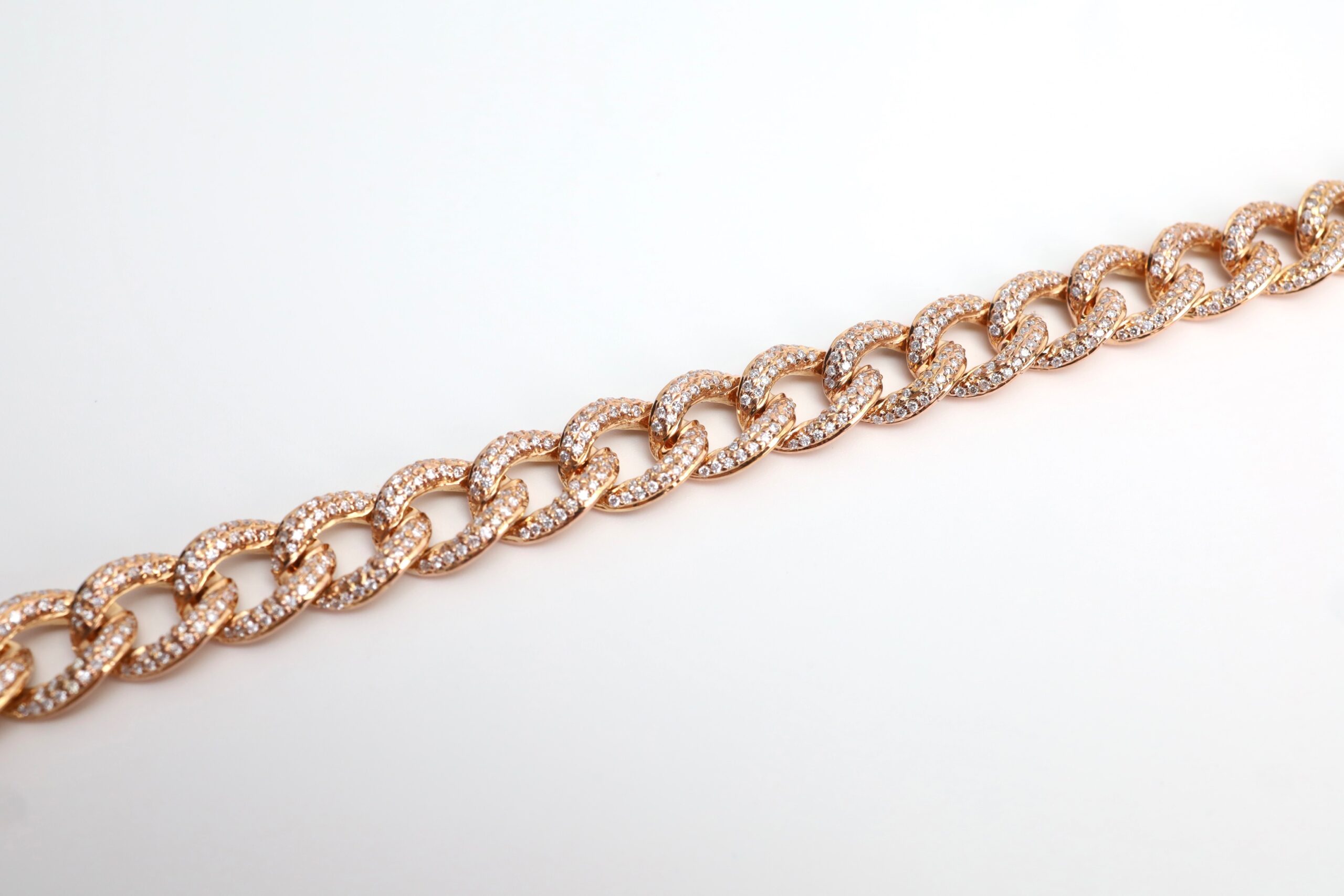 2.84 Carat Diamond Chain Bracelet in 18K Rose Gold - Image 5