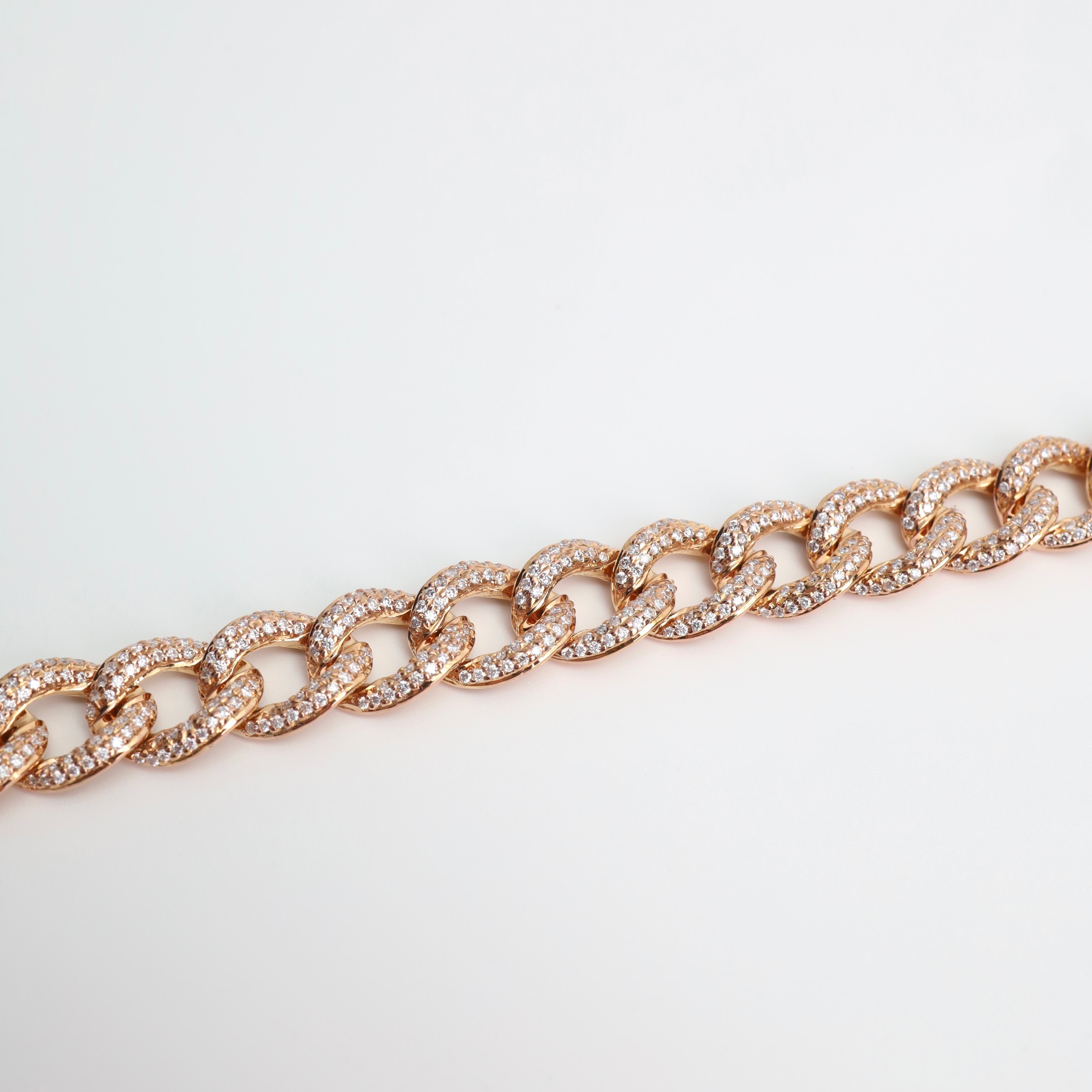 2.84 Carat Diamond Chain Bracelet in 18K Rose Gold - Image 7