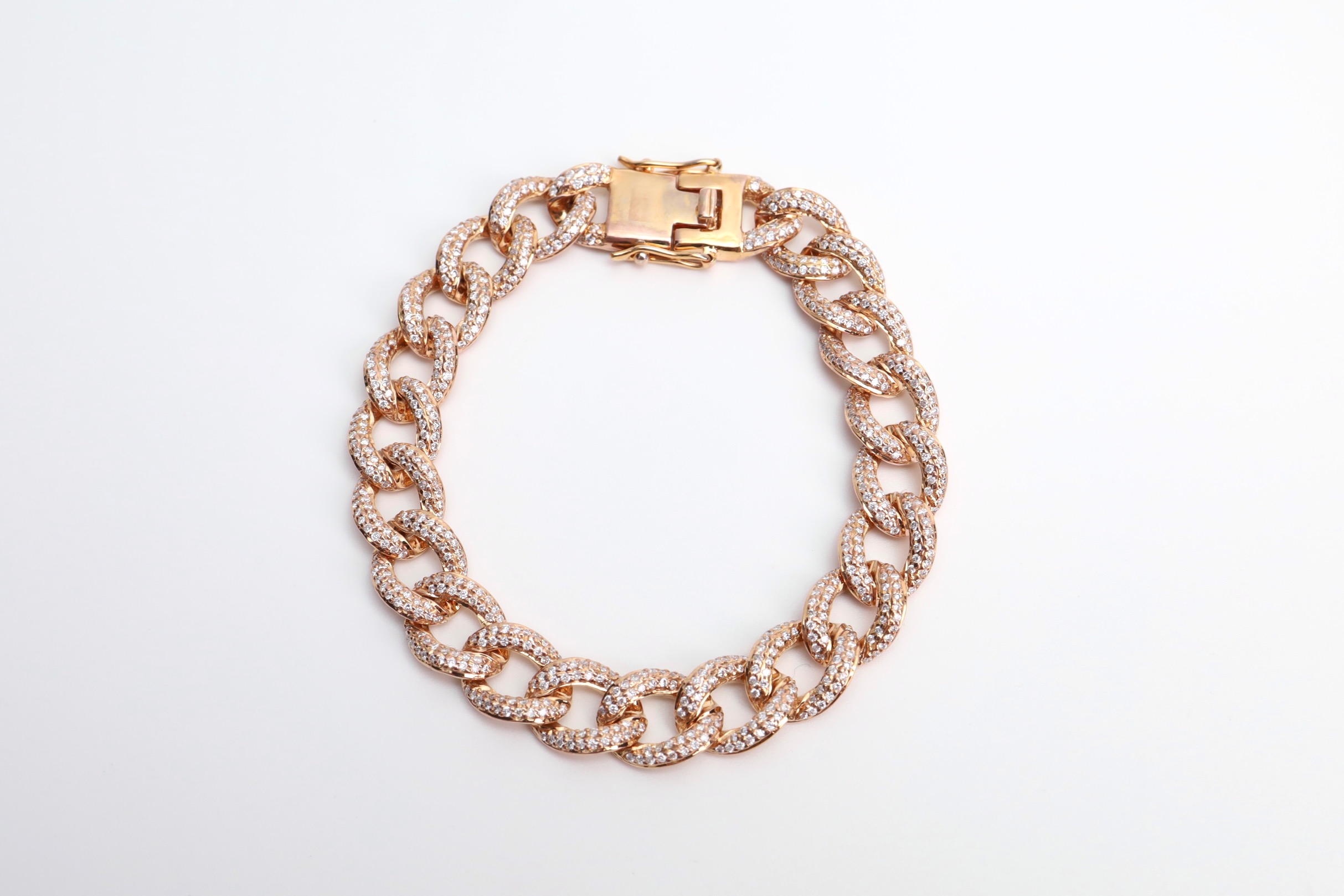 2.84 Carat Diamond Chain Bracelet in 18K Rose Gold - Image 10
