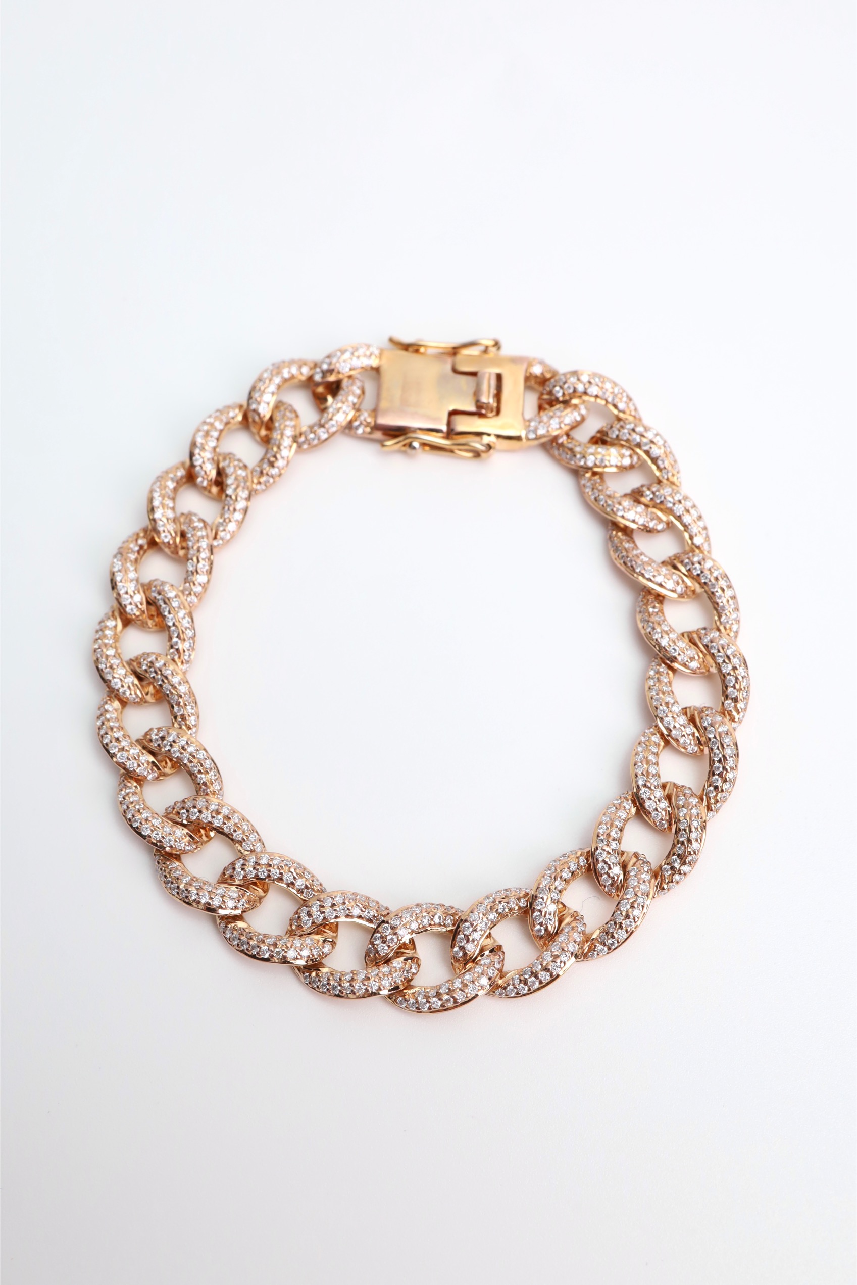 2.84 Carat Diamond Chain Bracelet in 18K Rose Gold - Image 4