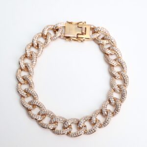 2.84 Carat Diamond Chain Bracelet in 18K Rose Gold