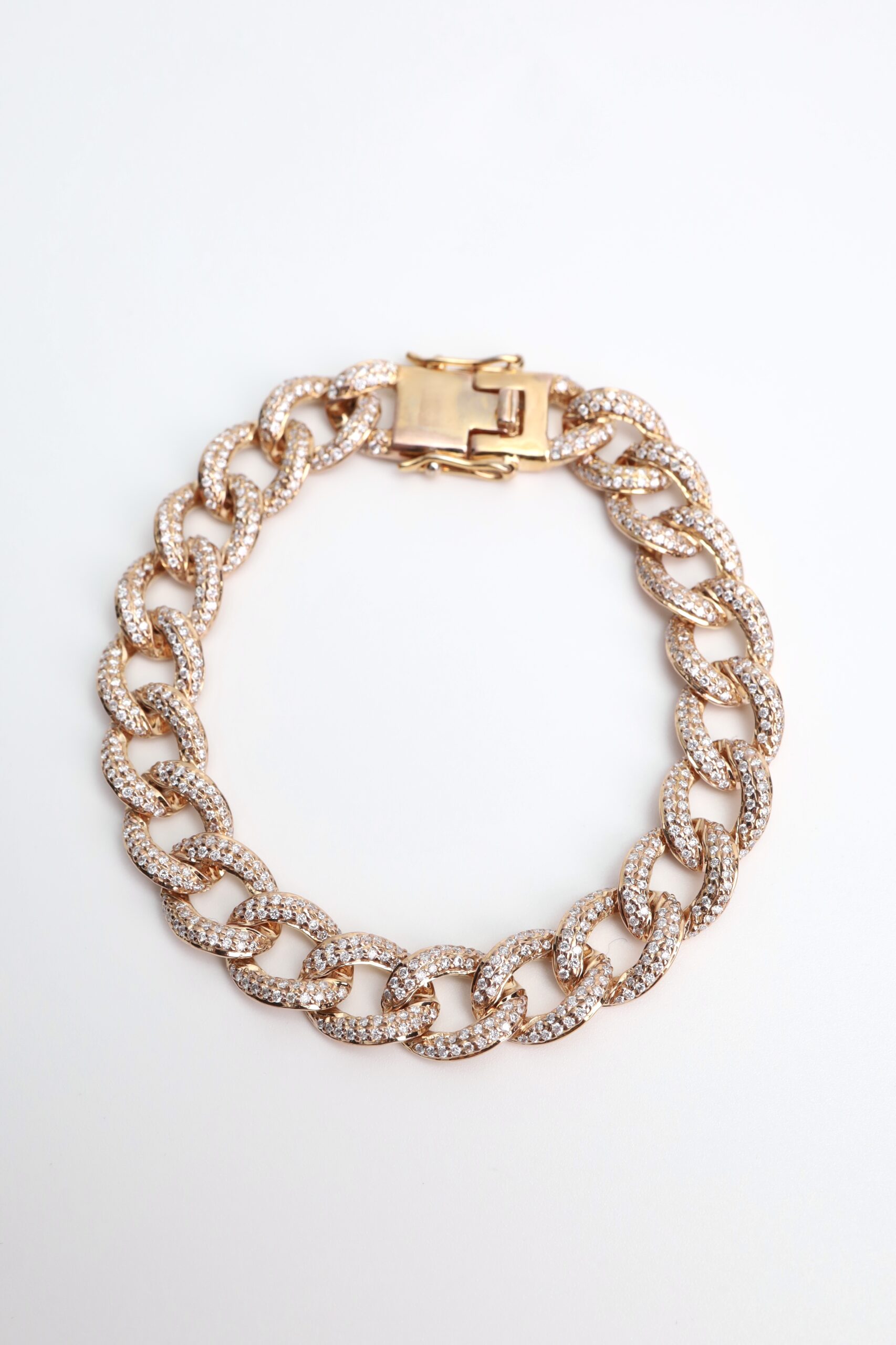 2.84 Carat Diamond Chain Bracelet in 18K Rose Gold