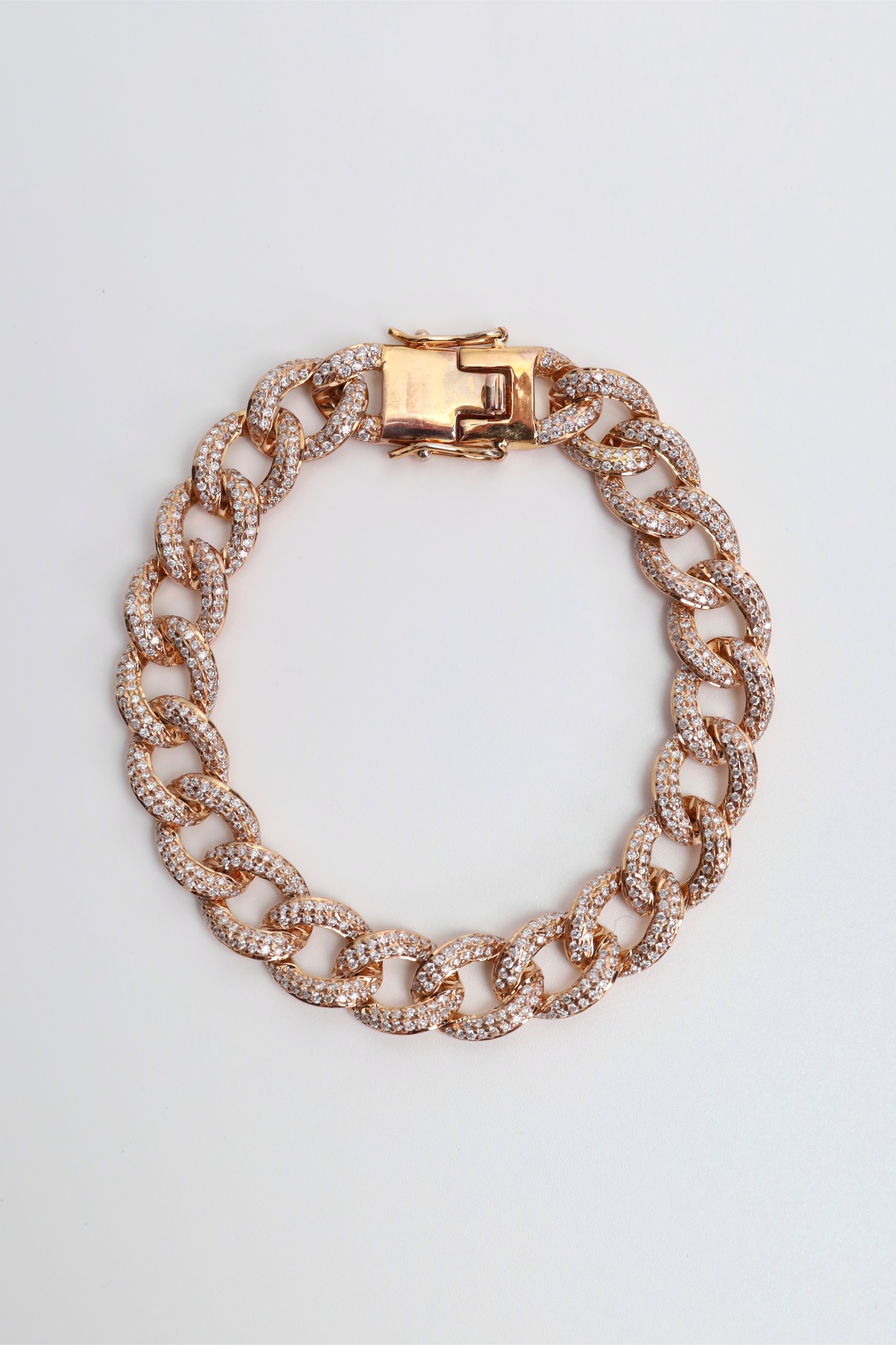 2.84 Carat Diamond Chain Bracelet in 18K Rose Gold - Image 11