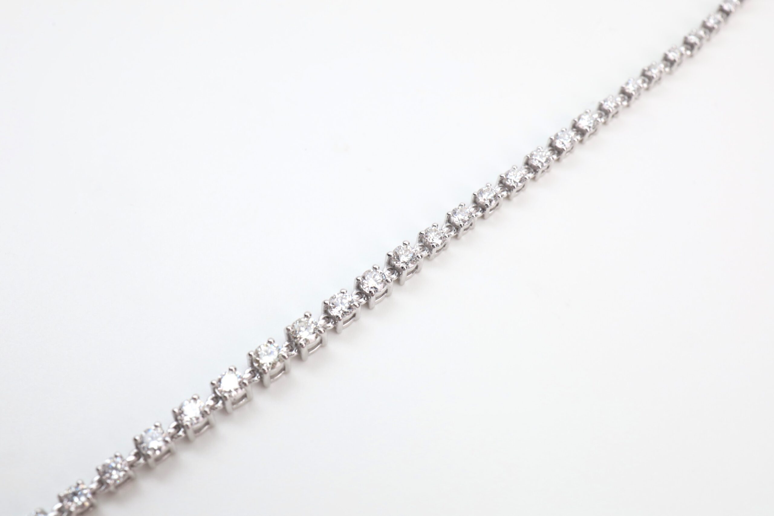 2.06 Carat Round Diamond Eternity Bracelet in 18K White Gold - Image 5