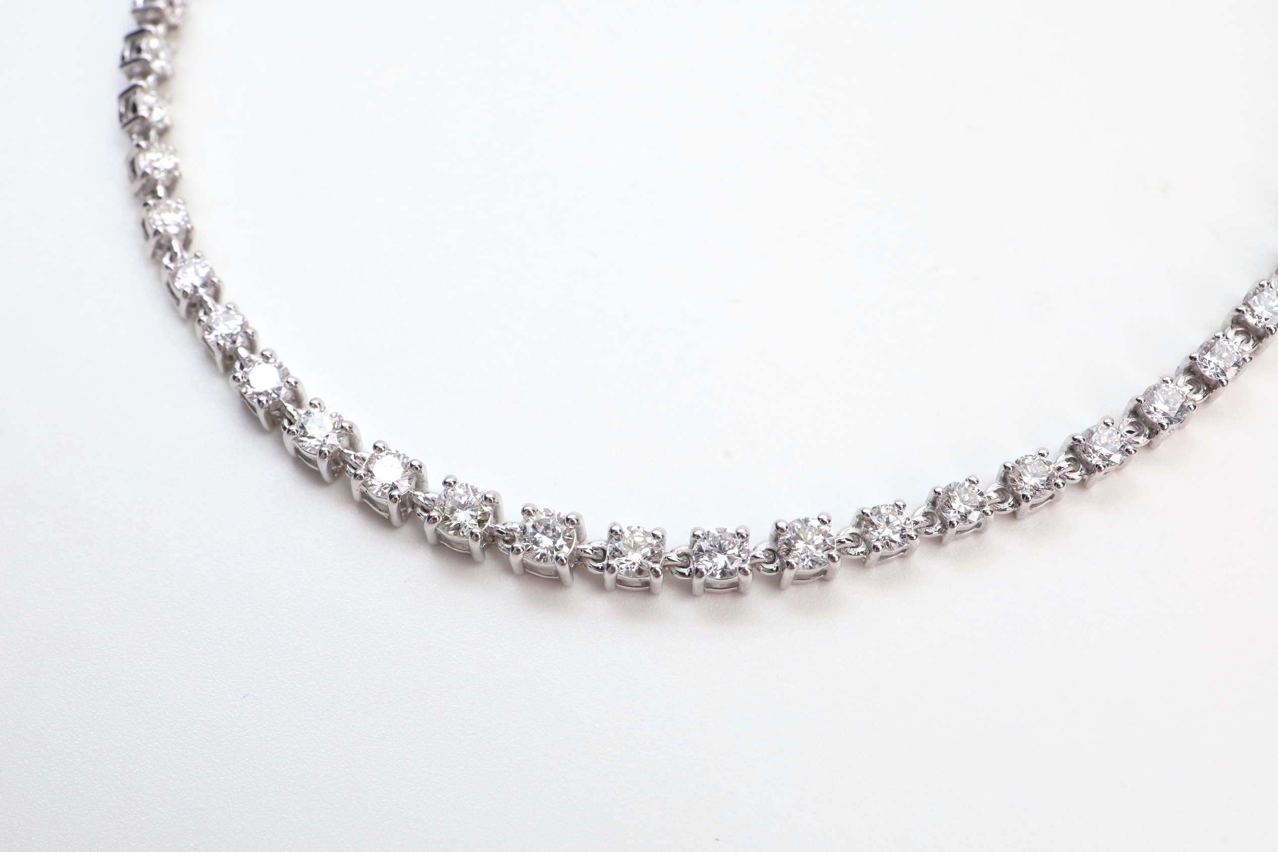 2.06 Carat Round Diamond Eternity Bracelet in 18K White Gold - Image 7