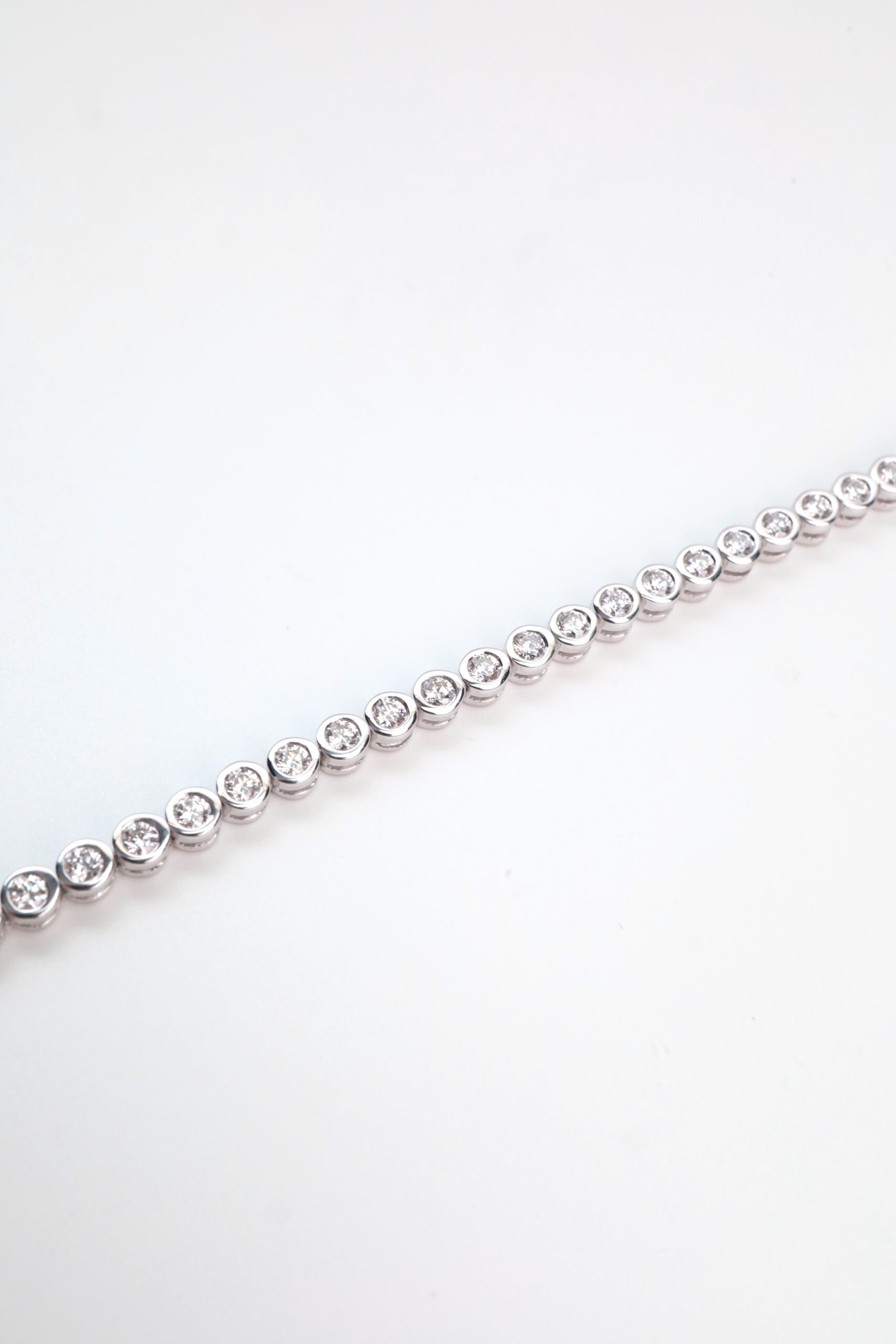 2.52 Carat Bezel-Set Diamond Tennis Bracelet in 18K White Gold - Image 10