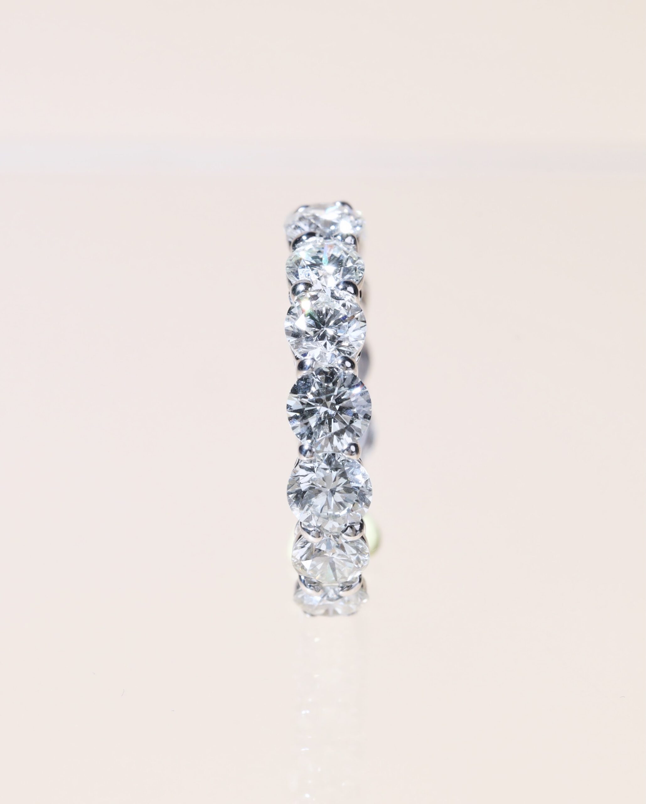 3.00 Carat Round Natural Diamond Ring in 18K White Gold - Image 10