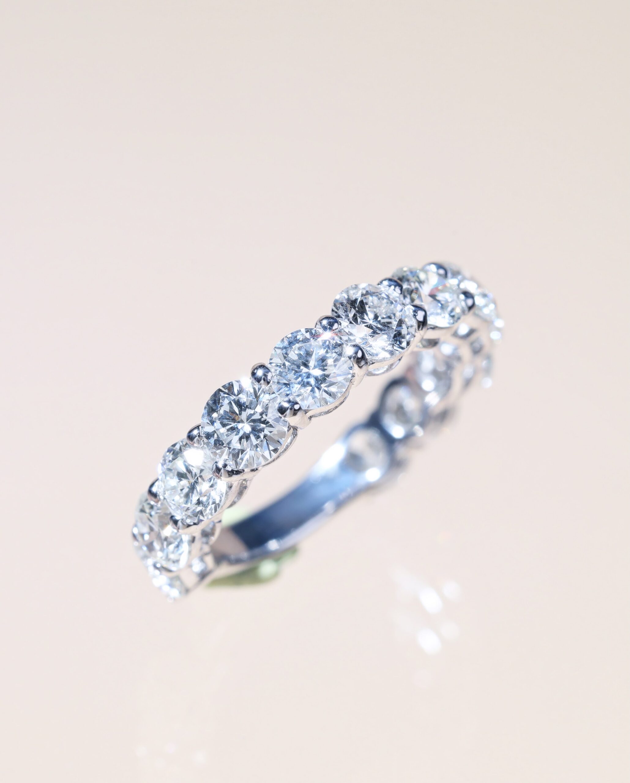 3.00 Carat Round Natural Diamond Ring in 18K White Gold - Image 3